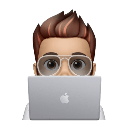 Person peeking from behind laptop